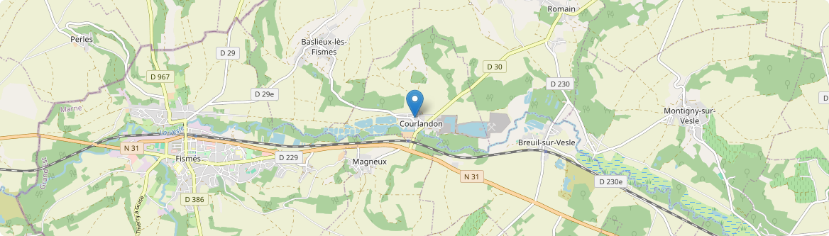 Courlandon - Carte