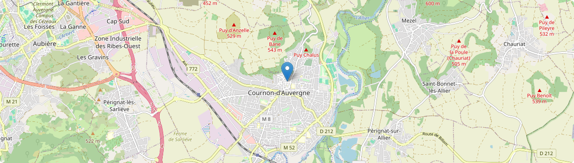 Cournon-d'Auvergne - Carte