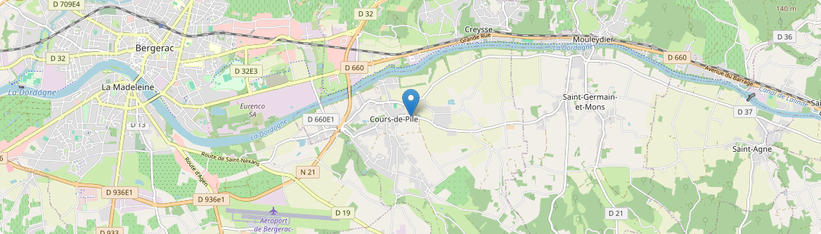 Cours-de-Pile - Carte