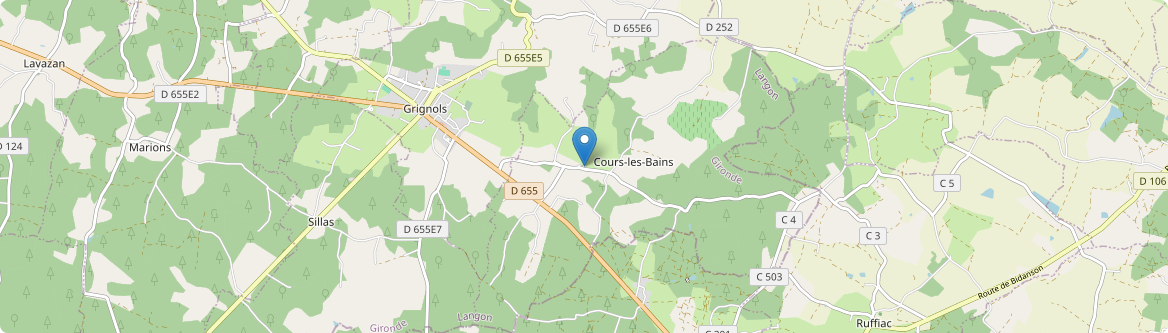 Cours-les-Bains - Carte