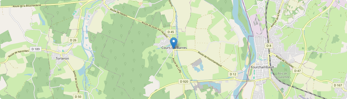 Cours-les-Barres - Carte