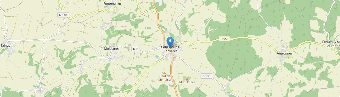 Courson-les-Carrières - Carte