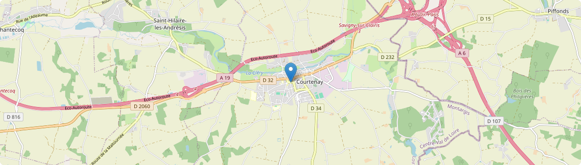 Courtenay - Carte