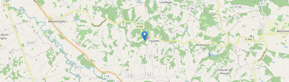 Courties - Carte