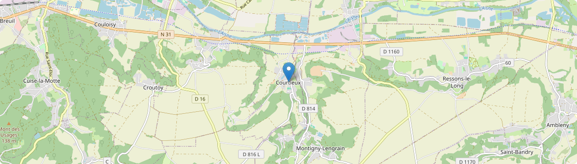 Courtieux - Carte
