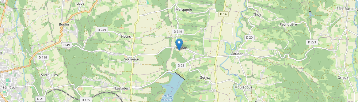 Coussan - Carte