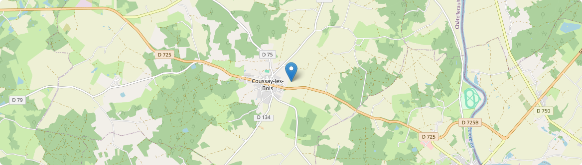 Coussay-les-Bois - Carte