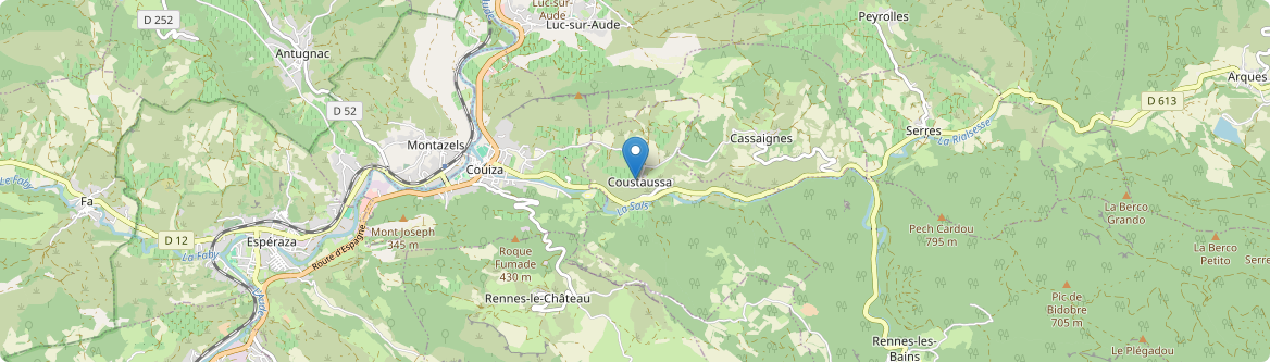 Coustaussa - Carte