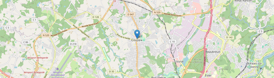 Couzeix - Carte