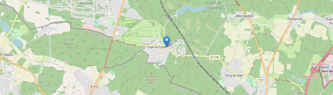Coye-la-Forêt - Carte