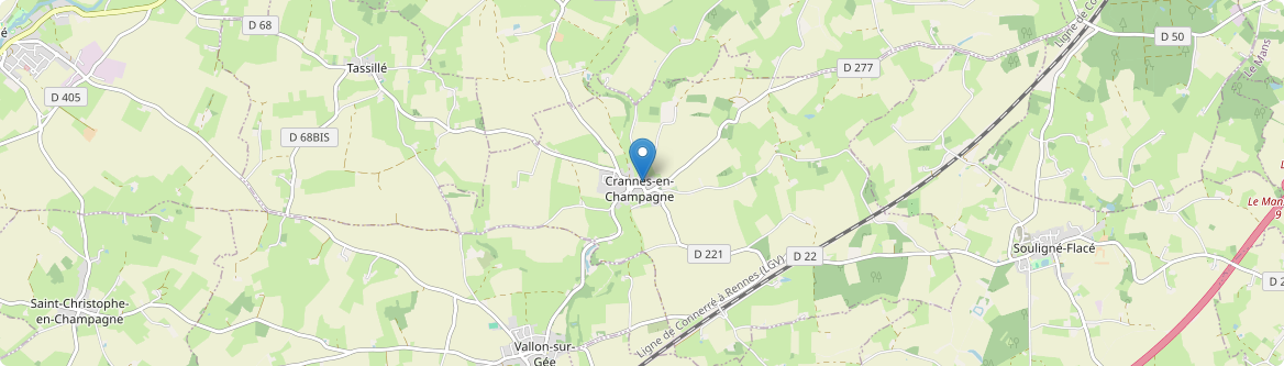 Crannes-en-Champagne - Carte