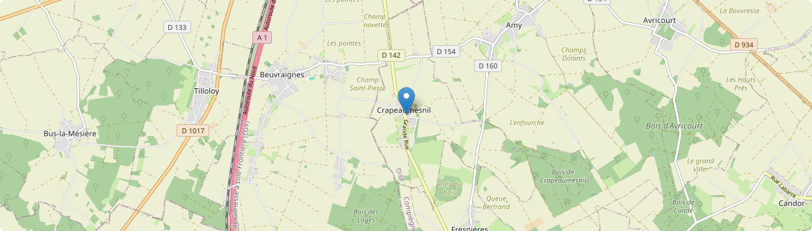 Crapeaumesnil - Carte