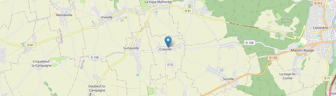 Crasville - Carte