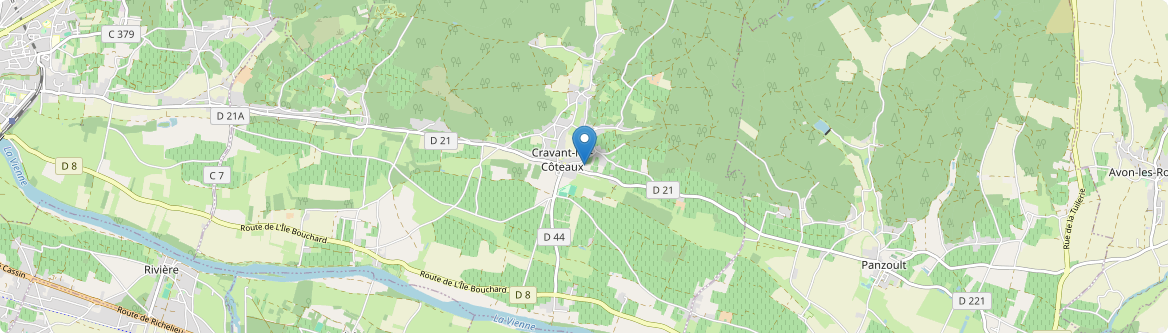 Cravant-les-Côteaux - Carte