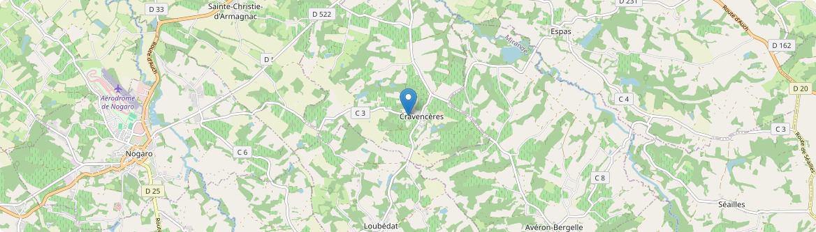 Cravencères - Carte