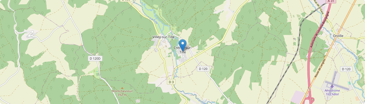 Crécey-sur-Tille - Carte