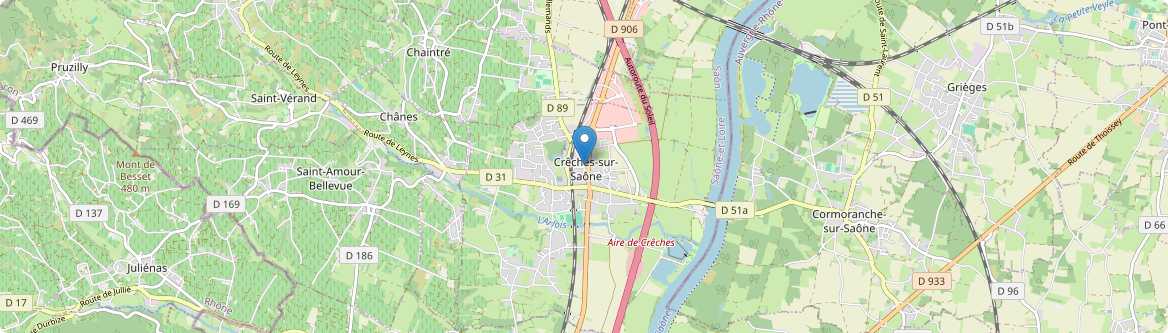 Crêches-sur-Saône - Carte