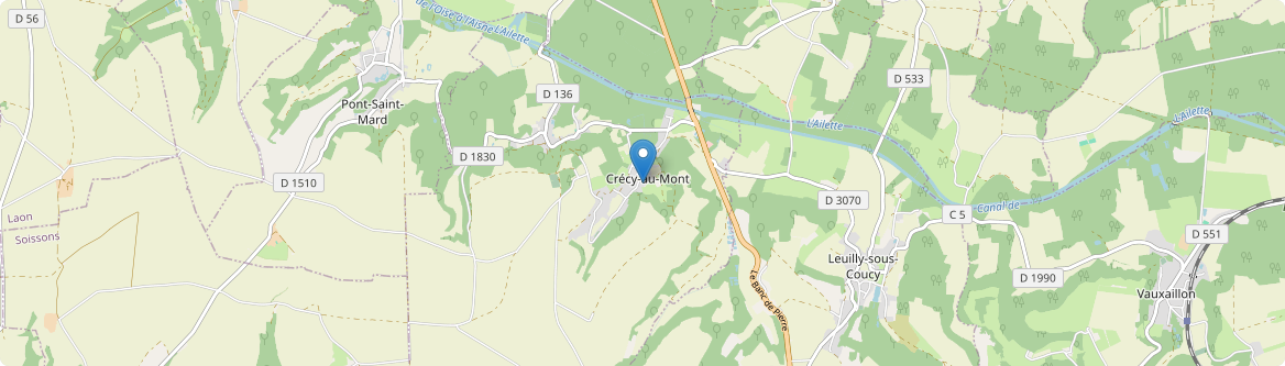 Crécy-au-Mont - Carte