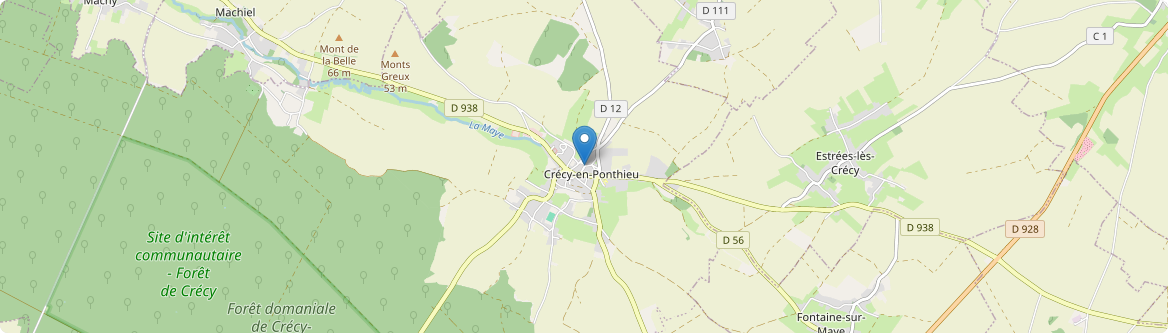 Crécy-en-Ponthieu - Carte