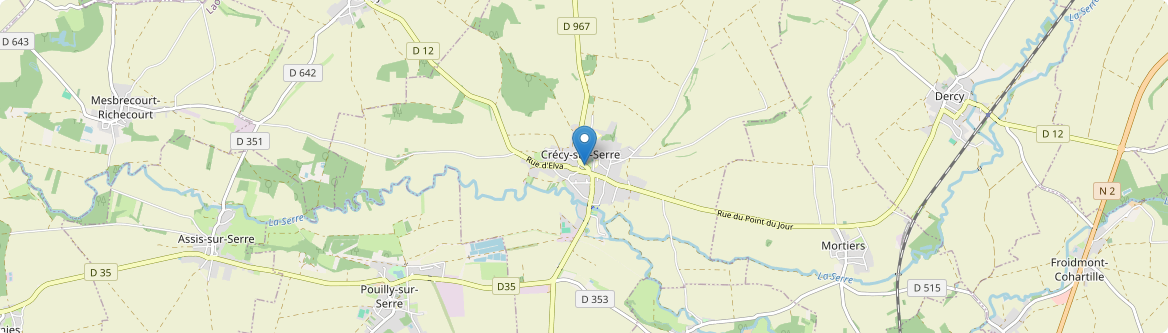 Crécy-sur-Serre - Carte