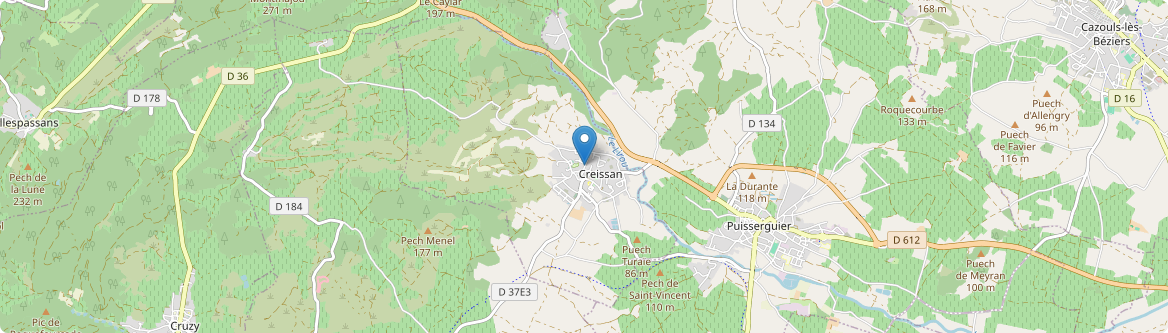 Creissan - Carte