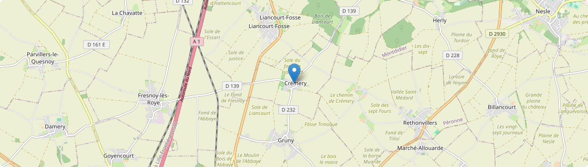 Crémery - Carte