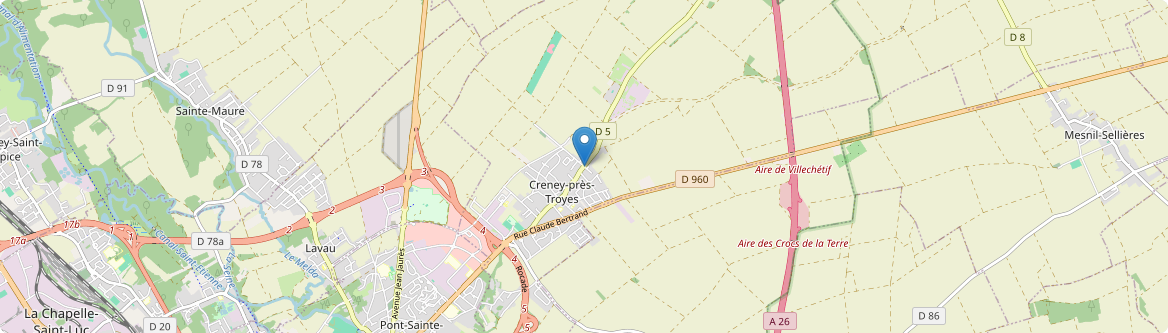 Creney-près-Troyes - Carte