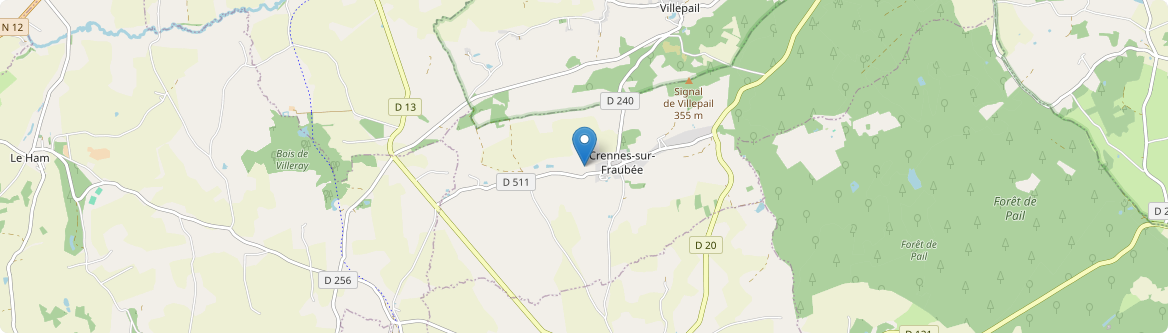 Crennes-sur-Fraubée - Carte