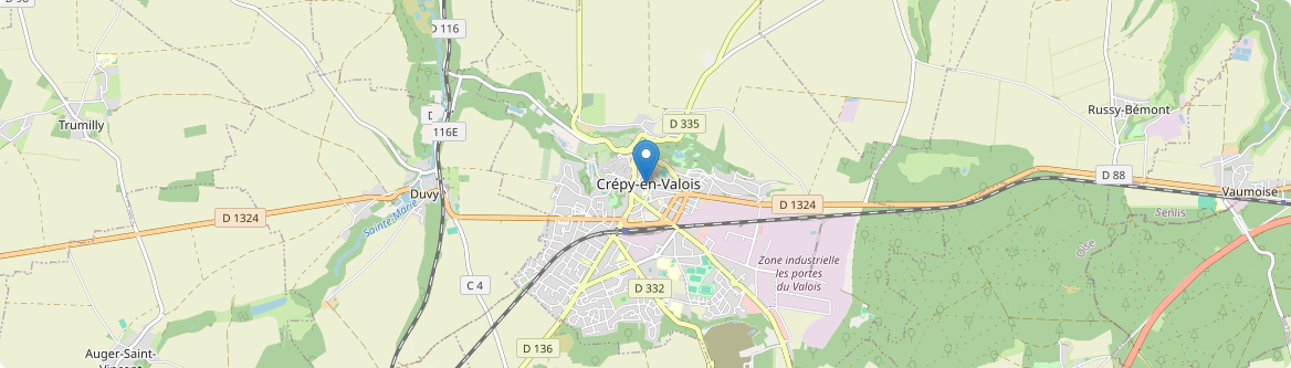 Crépy-en-Valois - Carte