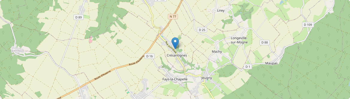 Crésantignes - Carte