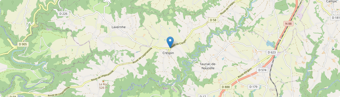 Crespin - Carte