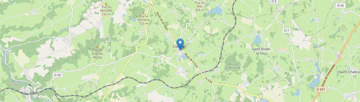 Cressat - Carte