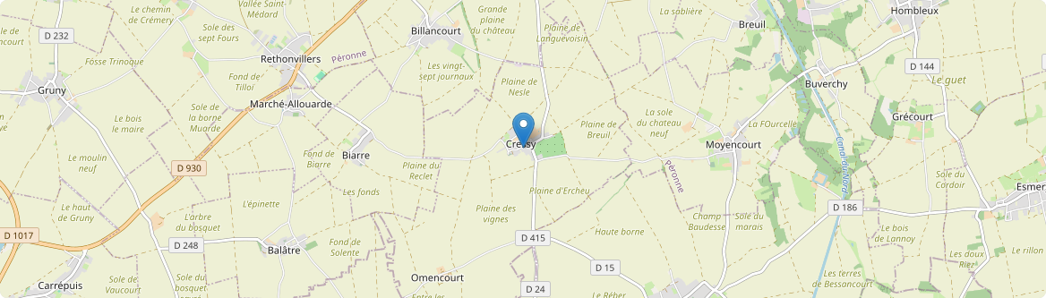 Cressy-Omencourt - Carte