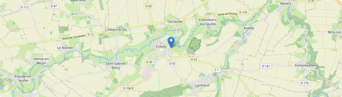 Creully sur Seulles - Carte