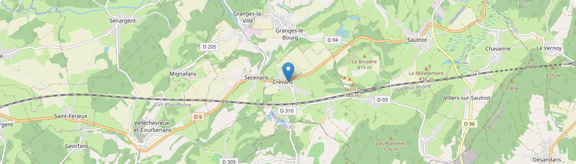 Crevans-et-la-Chapelle-lès-Granges - Carte