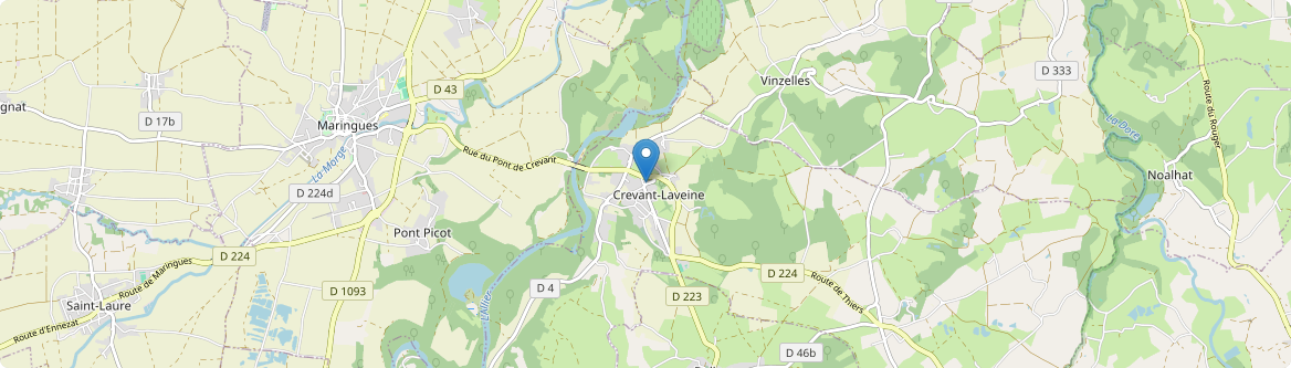 Crevant-Laveine - Carte