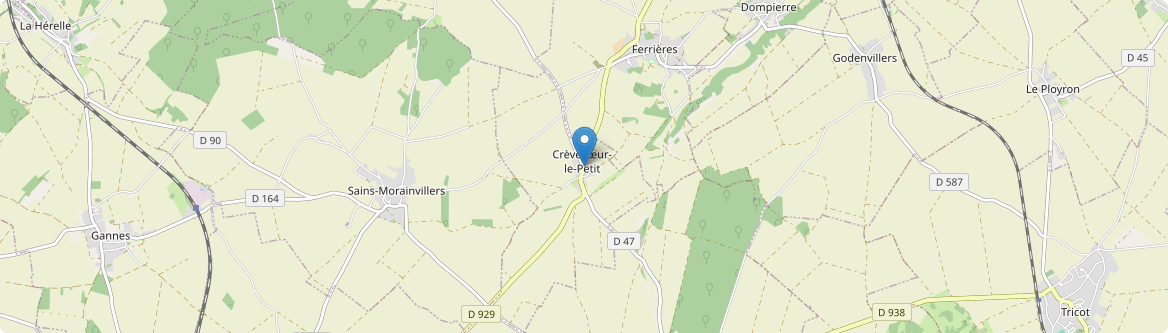 Crèvecœur-le-Petit - Carte