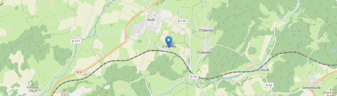 Creveney - Carte