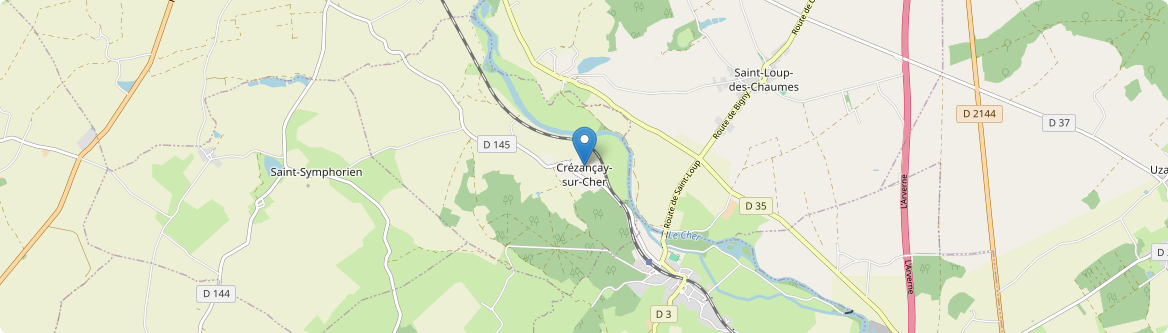 Crézançay-sur-Cher - Carte