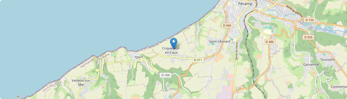 Criquebeuf-en-Caux - Carte
