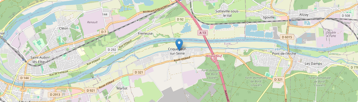 Criquebeuf-sur-Seine - Carte