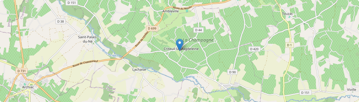 Criteuil-la-Magdeleine - Carte