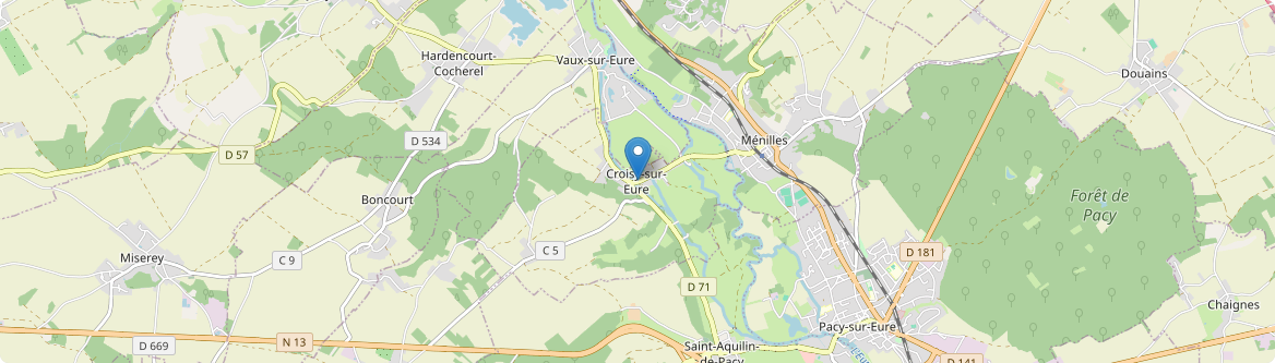 Croisy-sur-Eure - Carte