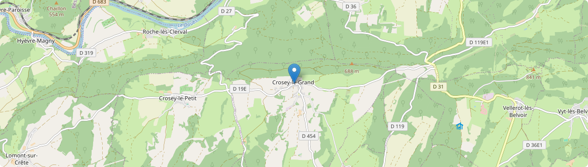 Crosey-le-Grand - Carte