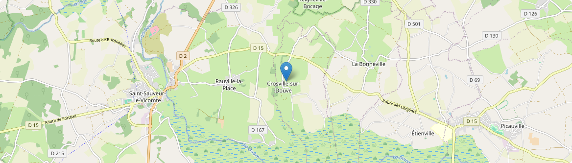 Crosville-sur-Douve - Carte