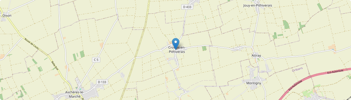 Crottes-en-Pithiverais - Carte