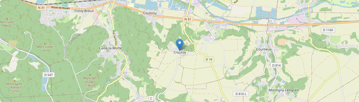 Croutoy - Carte
