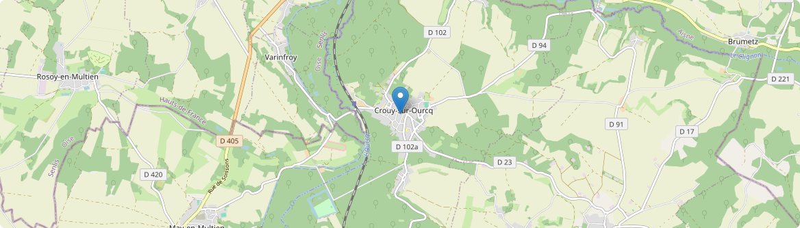 Crouy-sur-Ourcq - Carte