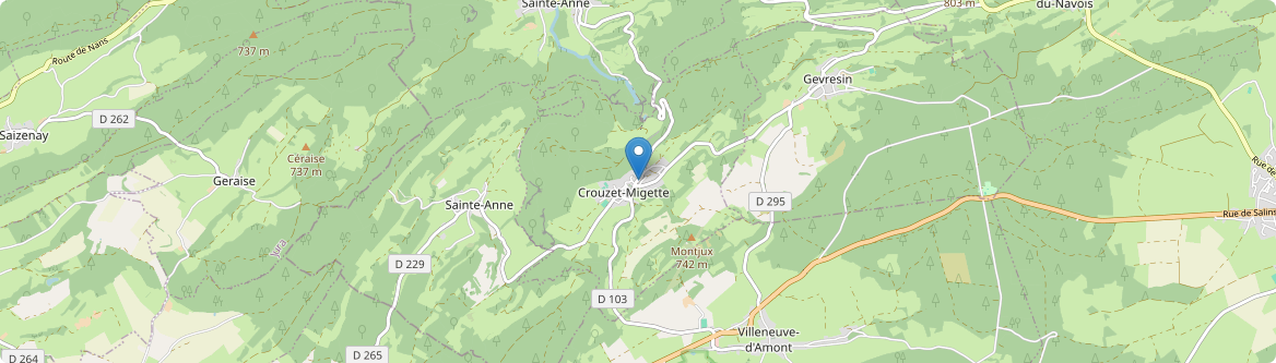 Crouzet-Migette - Carte