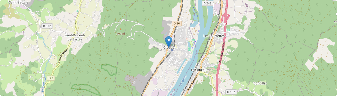 Cruas - Carte